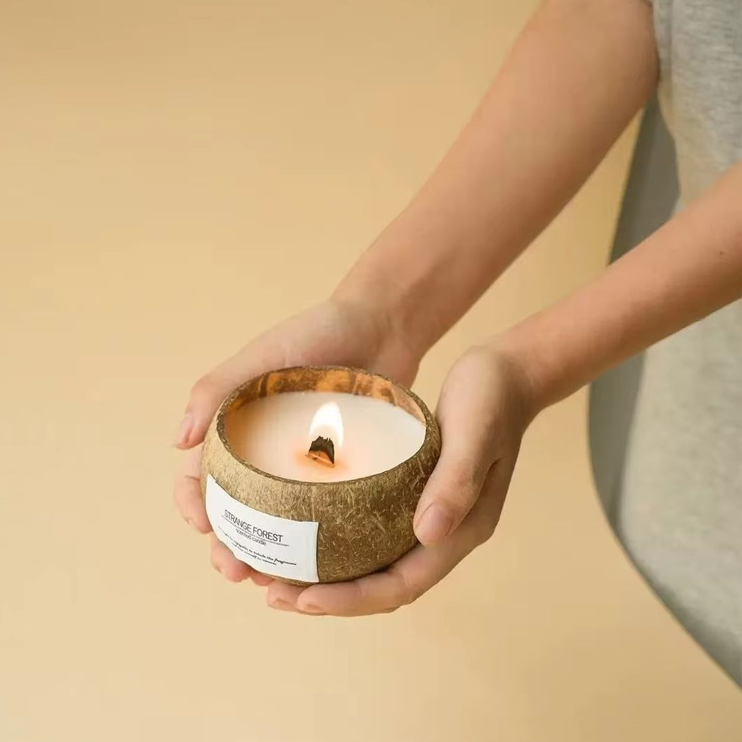 Natural Coconut Shell Scented  - Candle Supplies Free Shipping ulasan dan harga