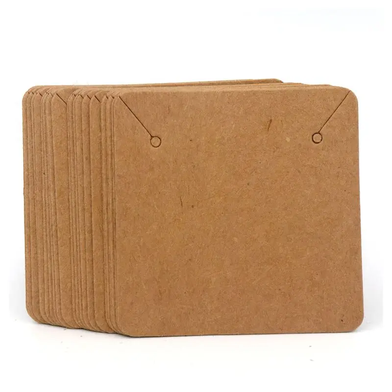 50PCS 5x5cm Blank Kraft Paper  - Kraft Hang Tag ulasan dan harga
