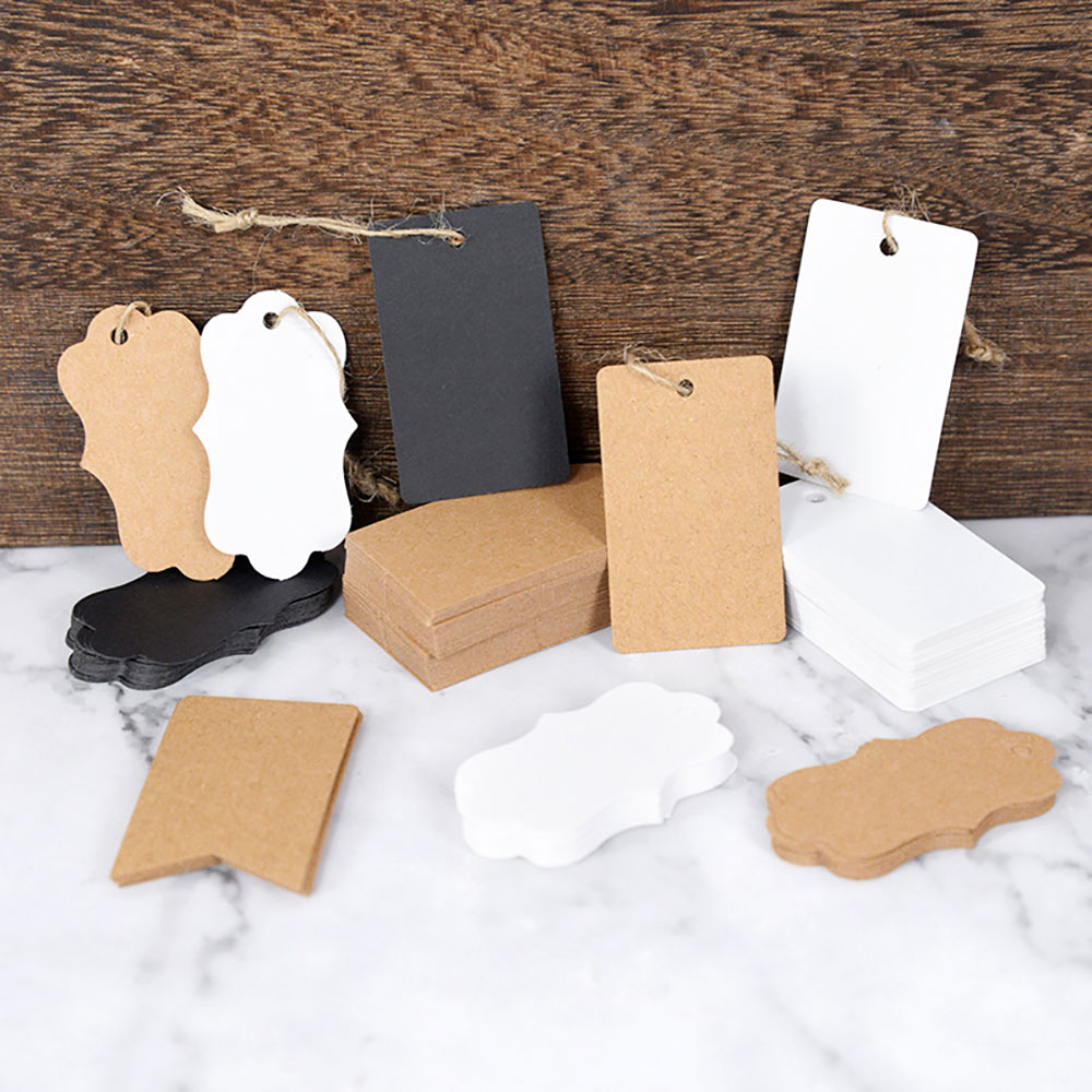 For Fun 100PCS Kraft Paper Tag - Kraft Hang Tag ulasan dan harga