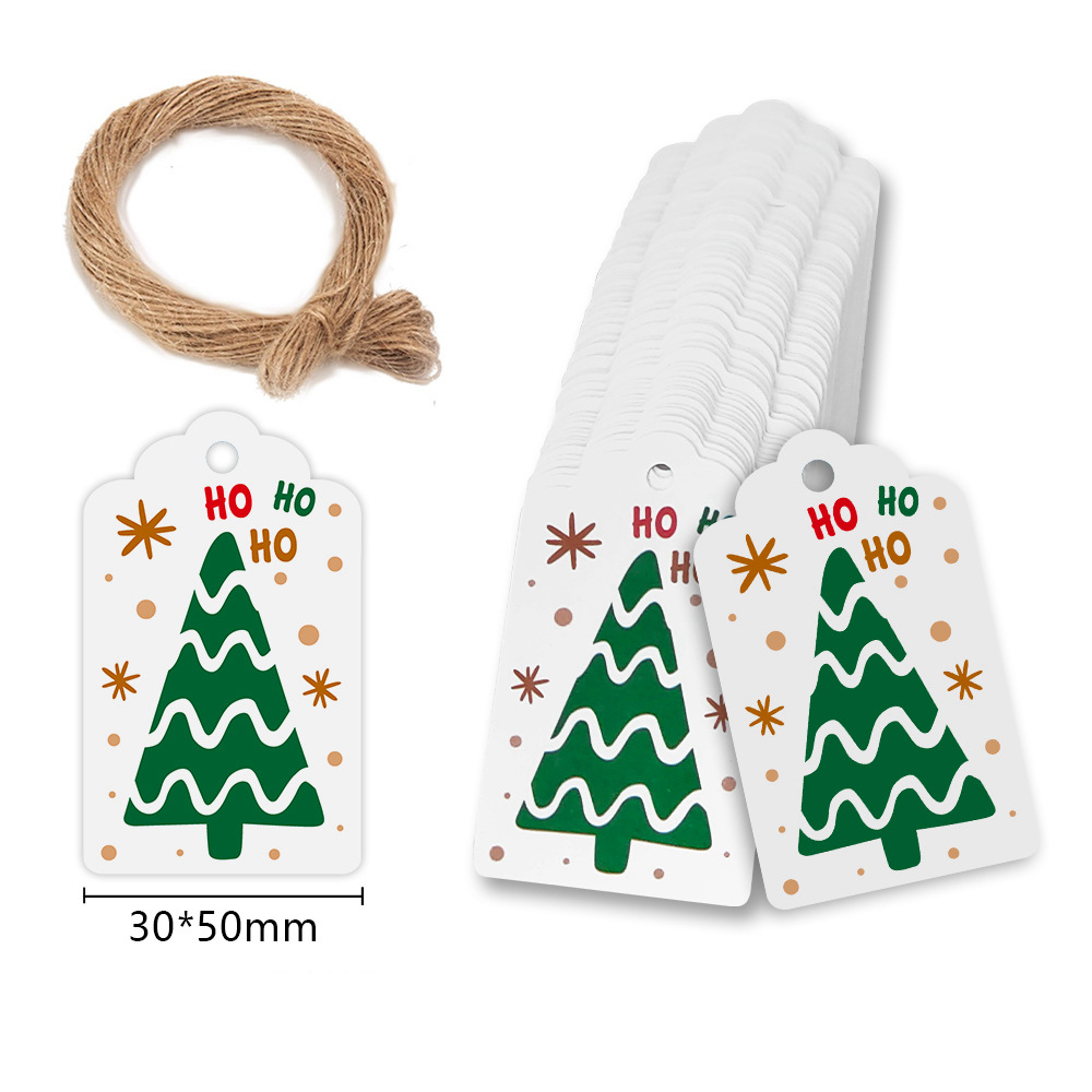 Merry Christmas Tags Kraft Pap - Kraft Hang Tag ulasan dan harga