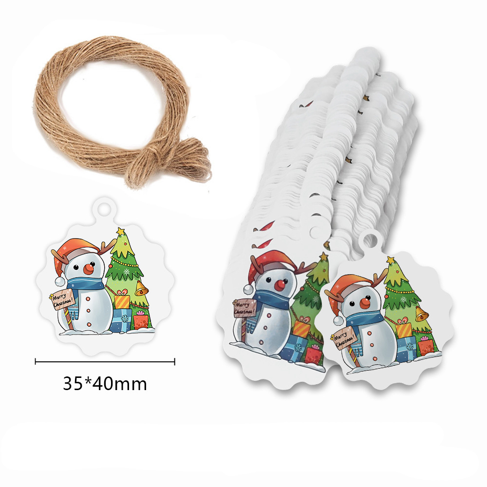 Merry Christmas Tags Kraft Pap - Kraft Hang Tag ulasan dan harga