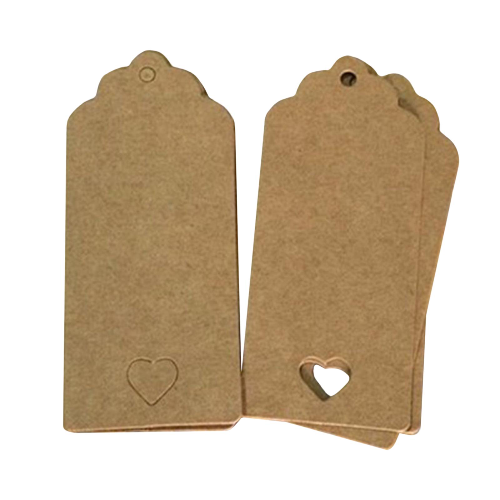 100Pcs Rectangle Kraft Paper T - Kraft Hang Tag ulasan dan harga