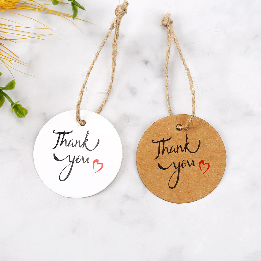 100pcs Thank You Kraft Paper T - Kraft Hang Tag ulasan dan harga